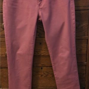 Ankle cigarette pants, size 28 in a dark rose color made by Dl1961